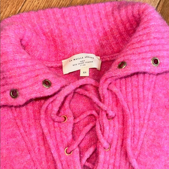 Sezane Soan Jumper Bright Pink - Size XS - Picture 3 of 4